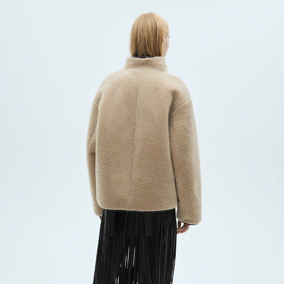 MANGO Faux Shearling Coat - Picture 2 of 4
